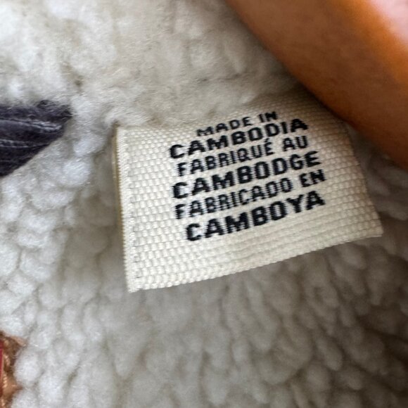 Levi’s Corduroy Sherpa Trucker Jacket Women’s XS Gray Faux Fur Lined - Picture 10 of 11